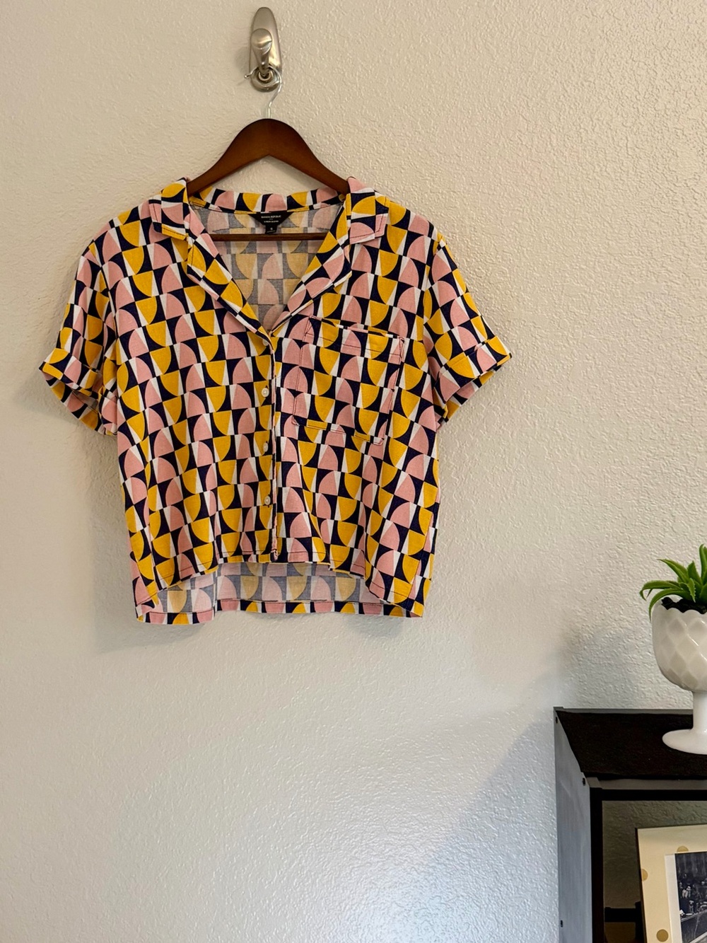 Banana Republic Linen Blend Camp Shirt — Size S